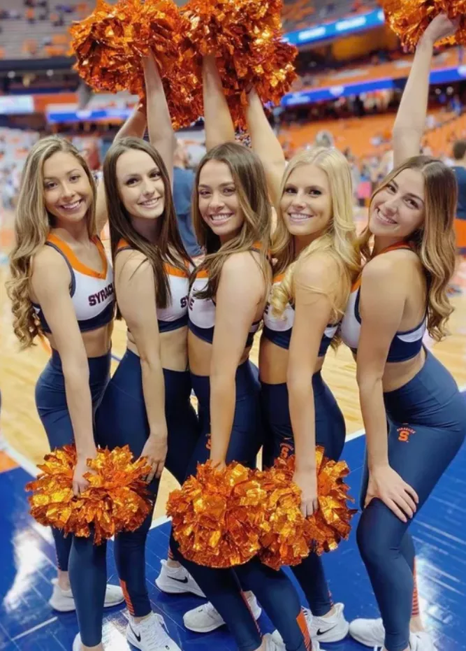 Shiny pom poms