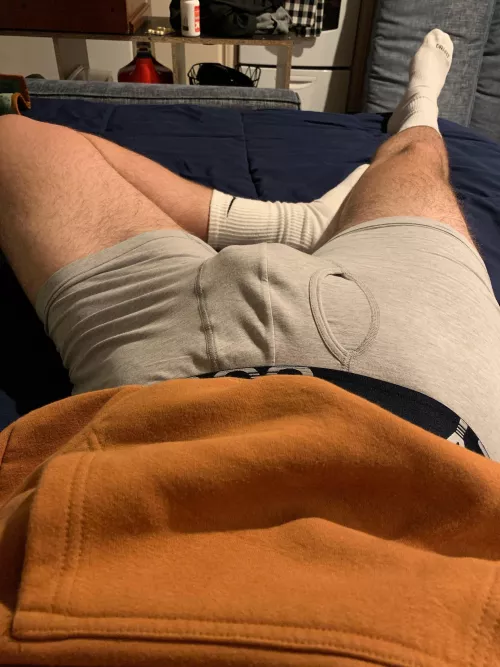 26 nothing better than chilling in undies and a hoodie. Anyone care to join?