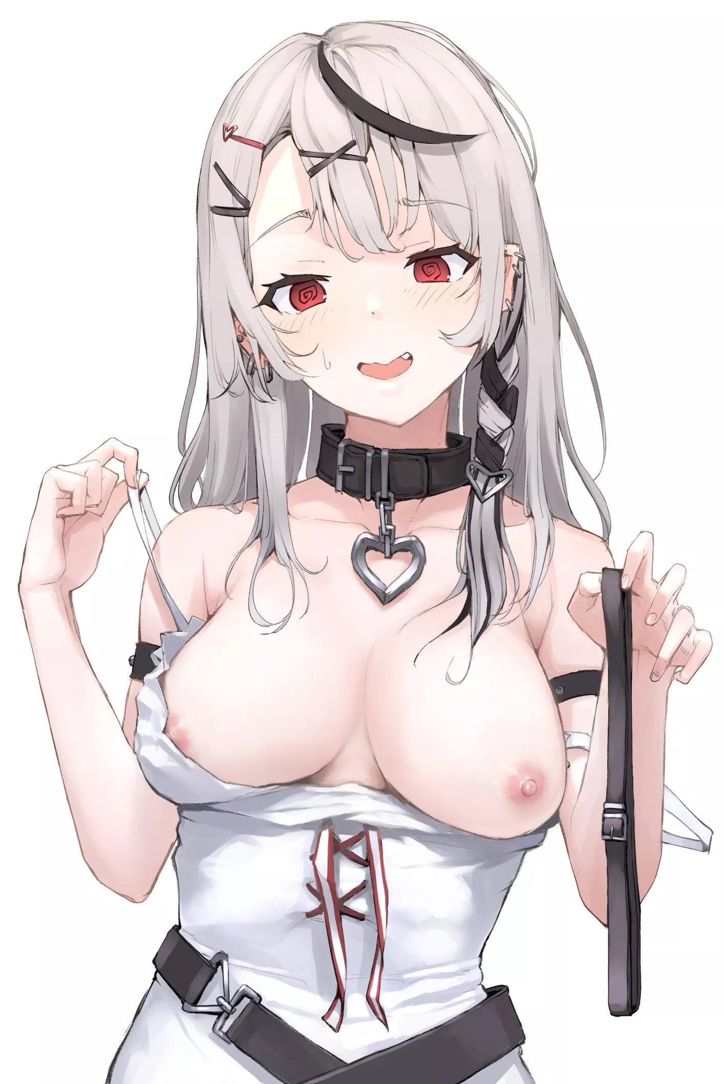 Chloe collared and ready