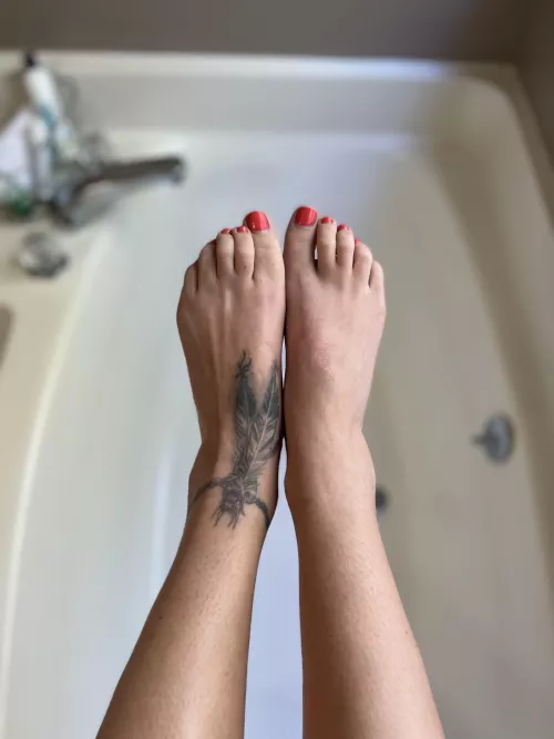 Getting ready to soak my feet