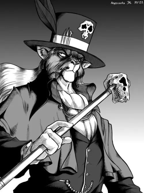 Necromancer (B&W art by me)
