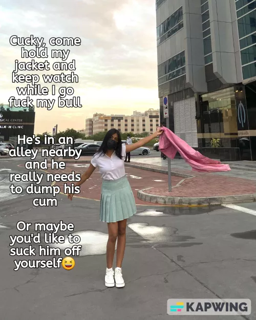 Her bull needs to unload.. Either she fucks him or you suck him off