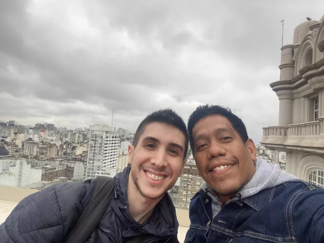 Me and my date. It was rainy and cloudy but we enjoyed 🥰