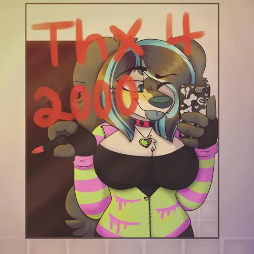 2000 Instagram followers!! [art by me, @silver.starlily on Instagram]