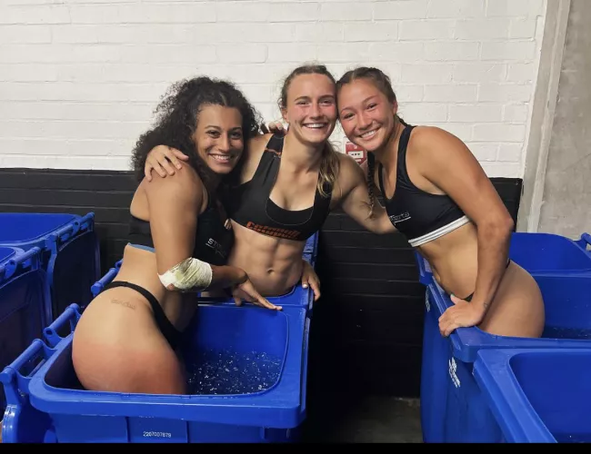 Athletes truly chilling