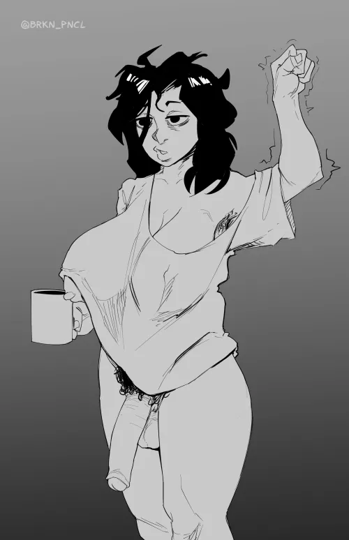 Her morning coffee (Brkn_pncl)