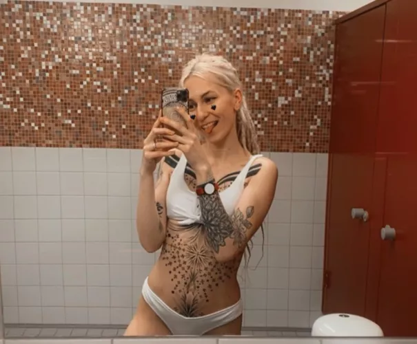 I love going for a swim these days and show off all my tattoos (or most of them lol)