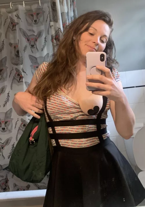 That’s a nipple pastie… just realized everyone I’ve sent this to probably thought it was a corny digital sticker. F38