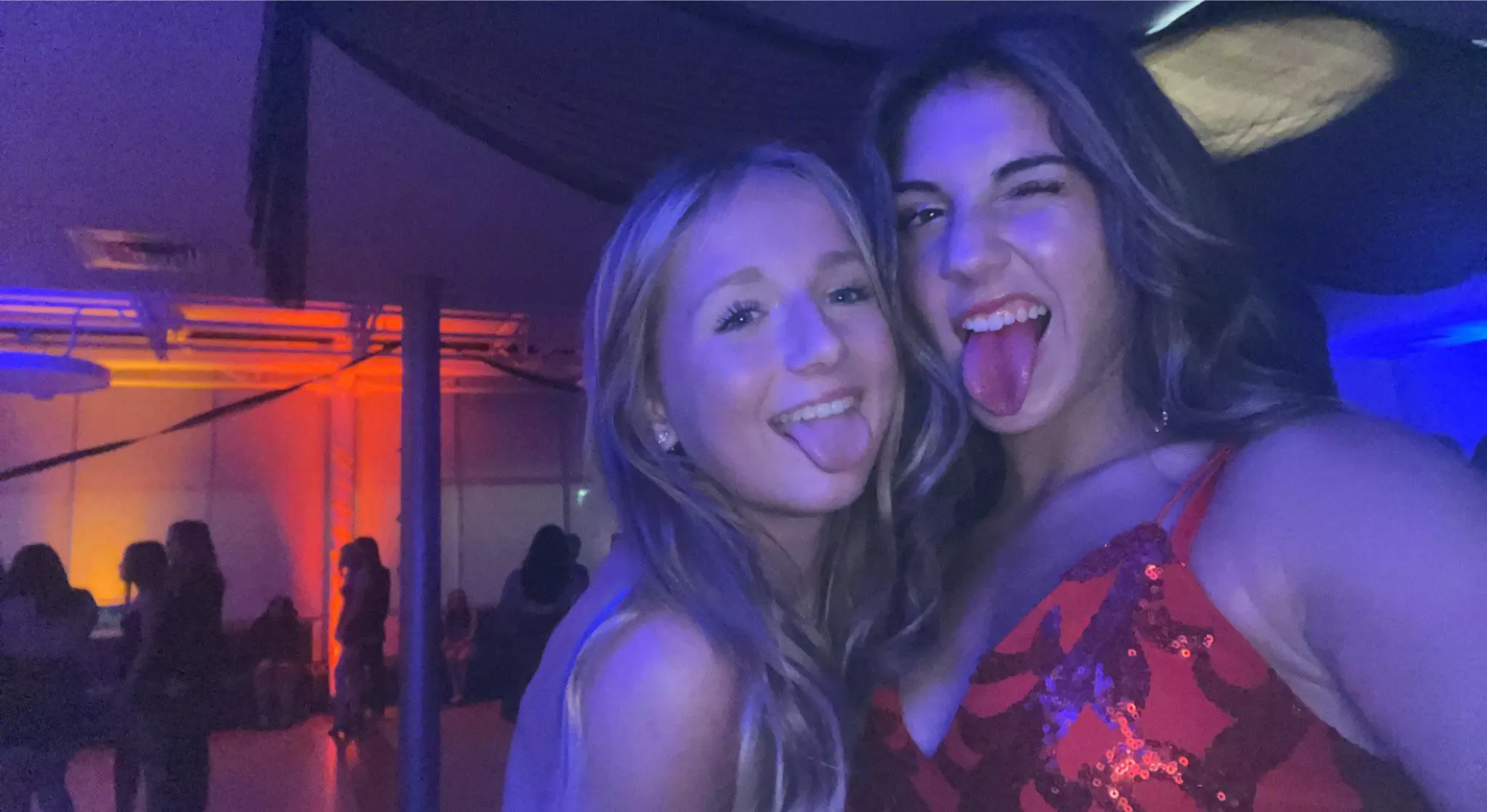 tongues out