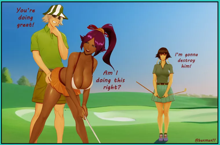 Yoruichi learns Golf, Urahara, Soifon (baxmax11) [Bleach]