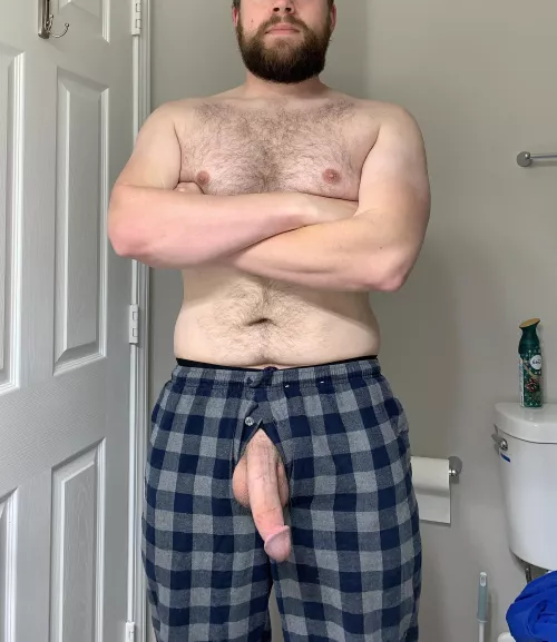 Always feel like such a dad in my plaid pajamas.