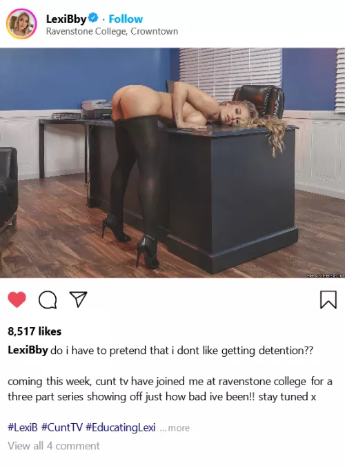 (cuntagram) @LexiBby - check out #EducatingLexi premiering this week!!