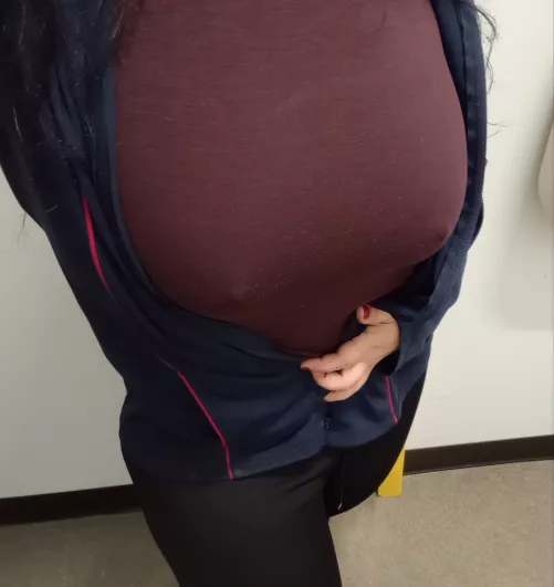 I cover myself up at work but I'm not wearing a bra
