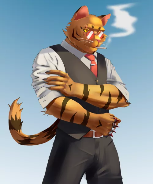 Meet Scar, he's taking care of some family business!! Do you want you fursona as a member of this family?? (art by me)