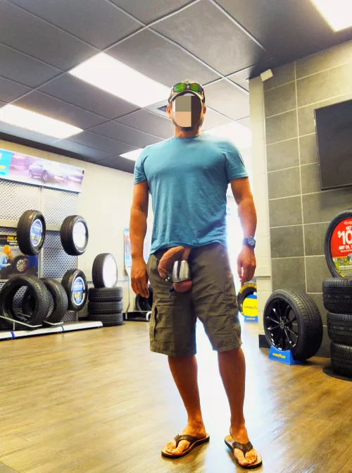 Waiting for new tires to be put on my truck!