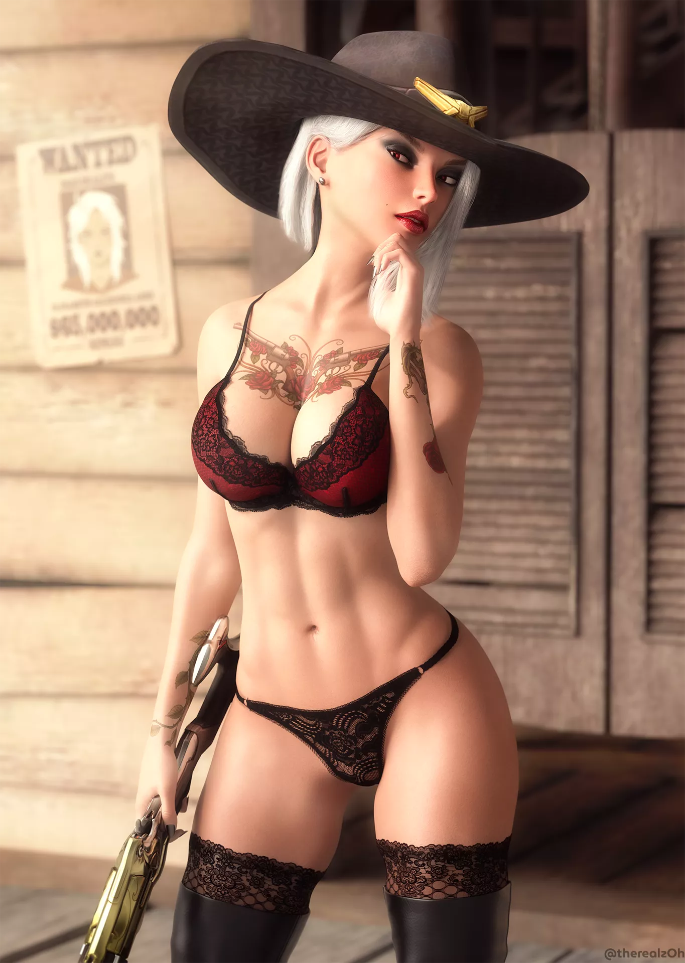 Ashe putting on her new Lingerie for her Date (therealzOh)