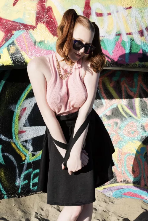 Redhead with pigtails