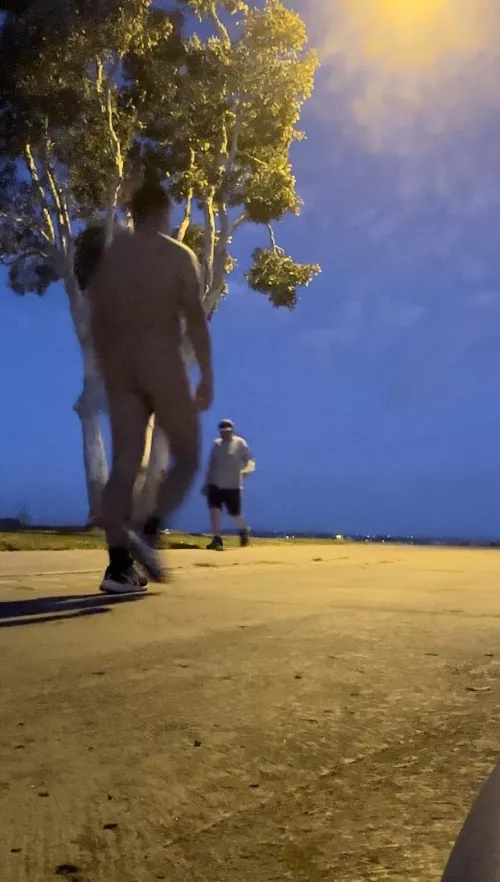 Caught walking naked who wants the vid