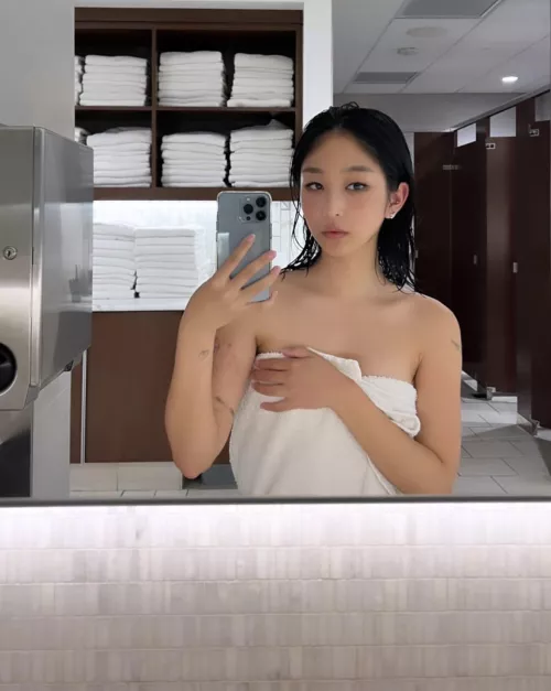 fresh out of the shower