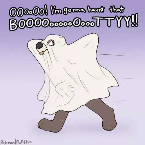 ghosts in porn origin story//art by me @fallflys on twitter