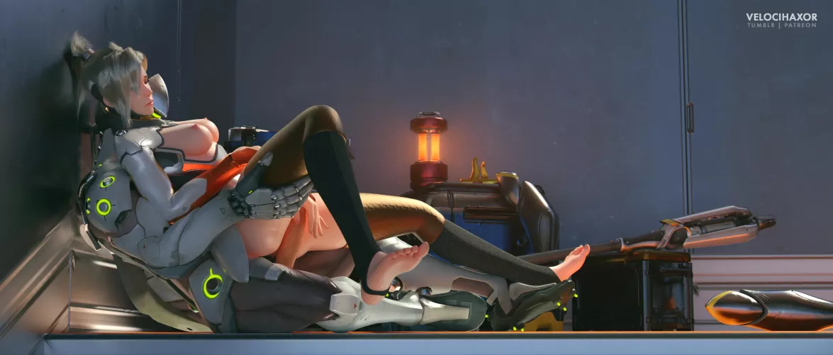 Mercy giving special healing to Genji (Velocihaxor)