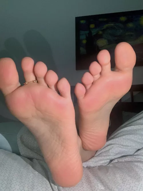 My feet are cold, warm them up for me 😏