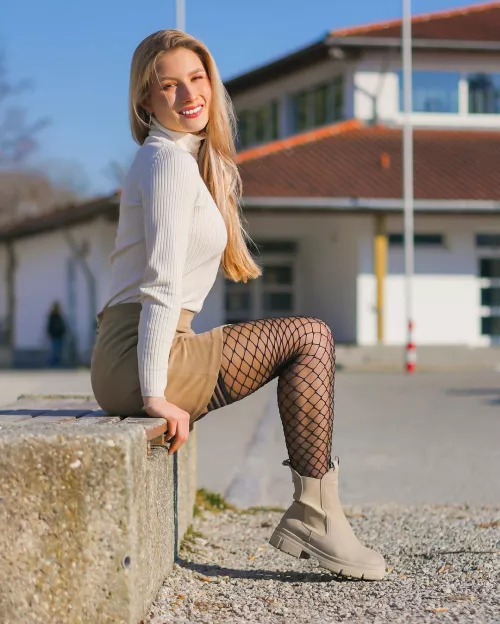 Sexy stockings and a short skirt