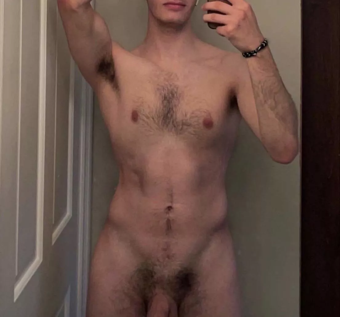 Wonder what a college boy does the second he’s home from class?