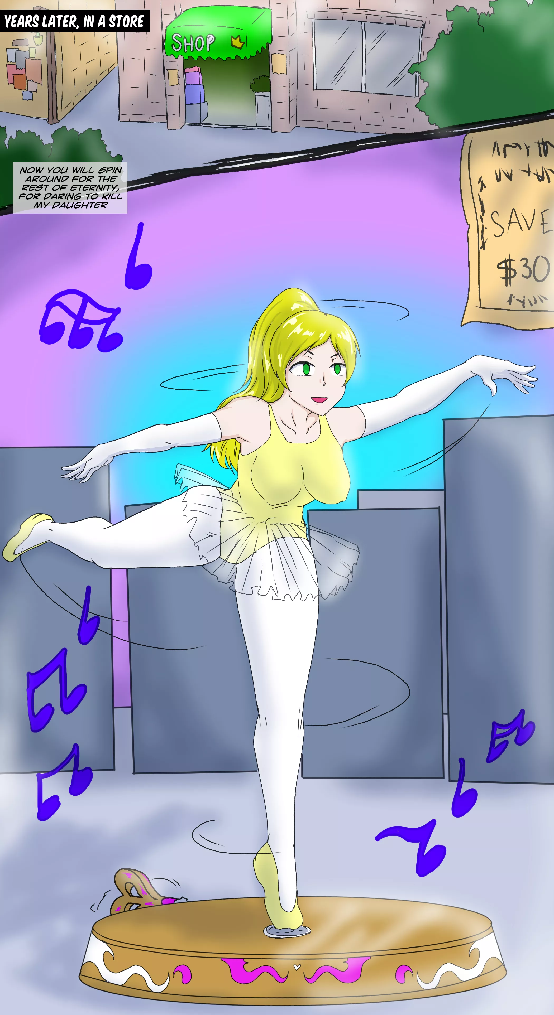 Blonde kills a woman who accidentally attacked her and ends up being turned into a music box doll in retaliation Blonde kills a woman who accidentally attacked her and ends up being turned into a music box doll in retaliation