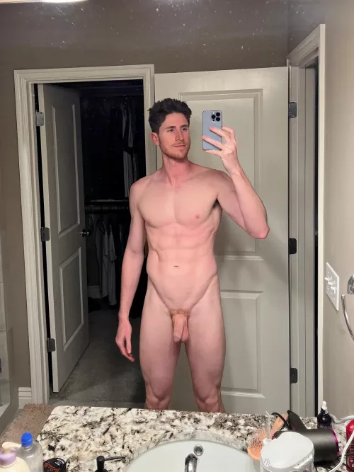 I’m working on my abs, maybe you can work on my cock