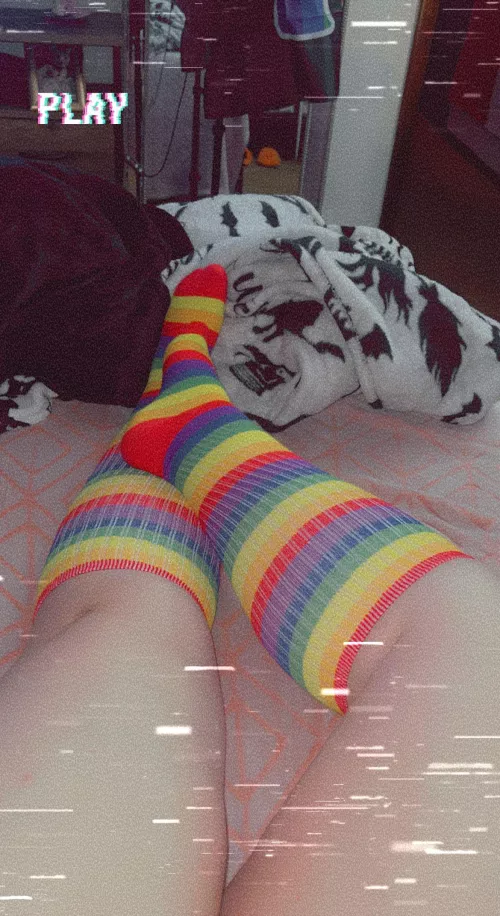 Thick thighs 😈 and rainbow socks 🌈
