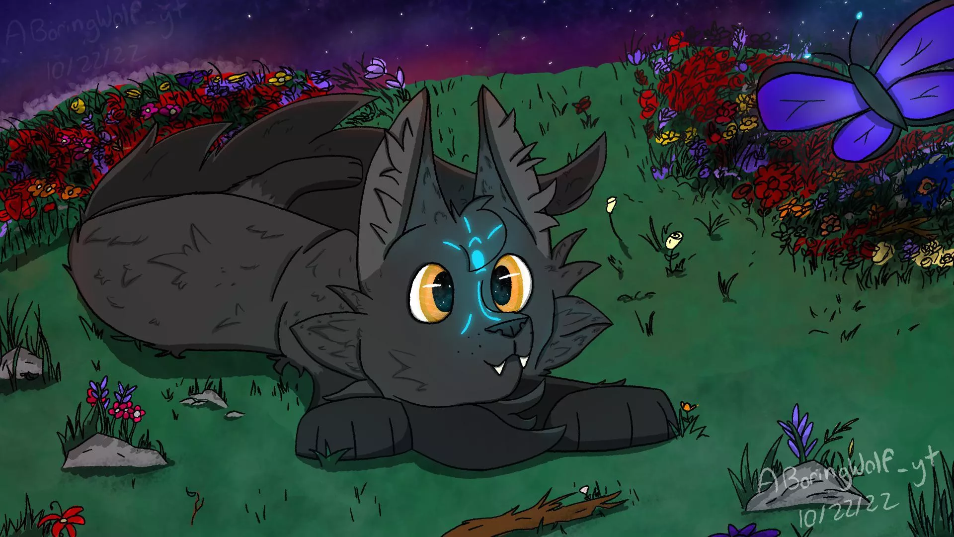 A drawing I did for my friend EchoingHowls OC :3