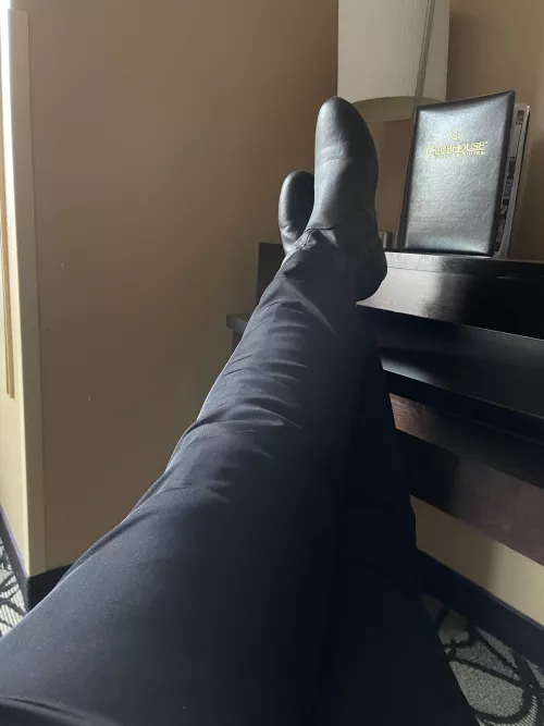 A long day at work leaves me ready for my boots to be worshipped before they’re unzipped and peeled off.