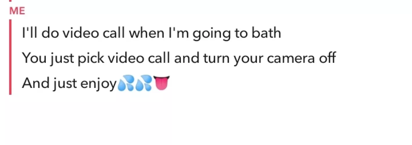 anyone wanna do nude video call without face in 10 minutes..dm💦👅