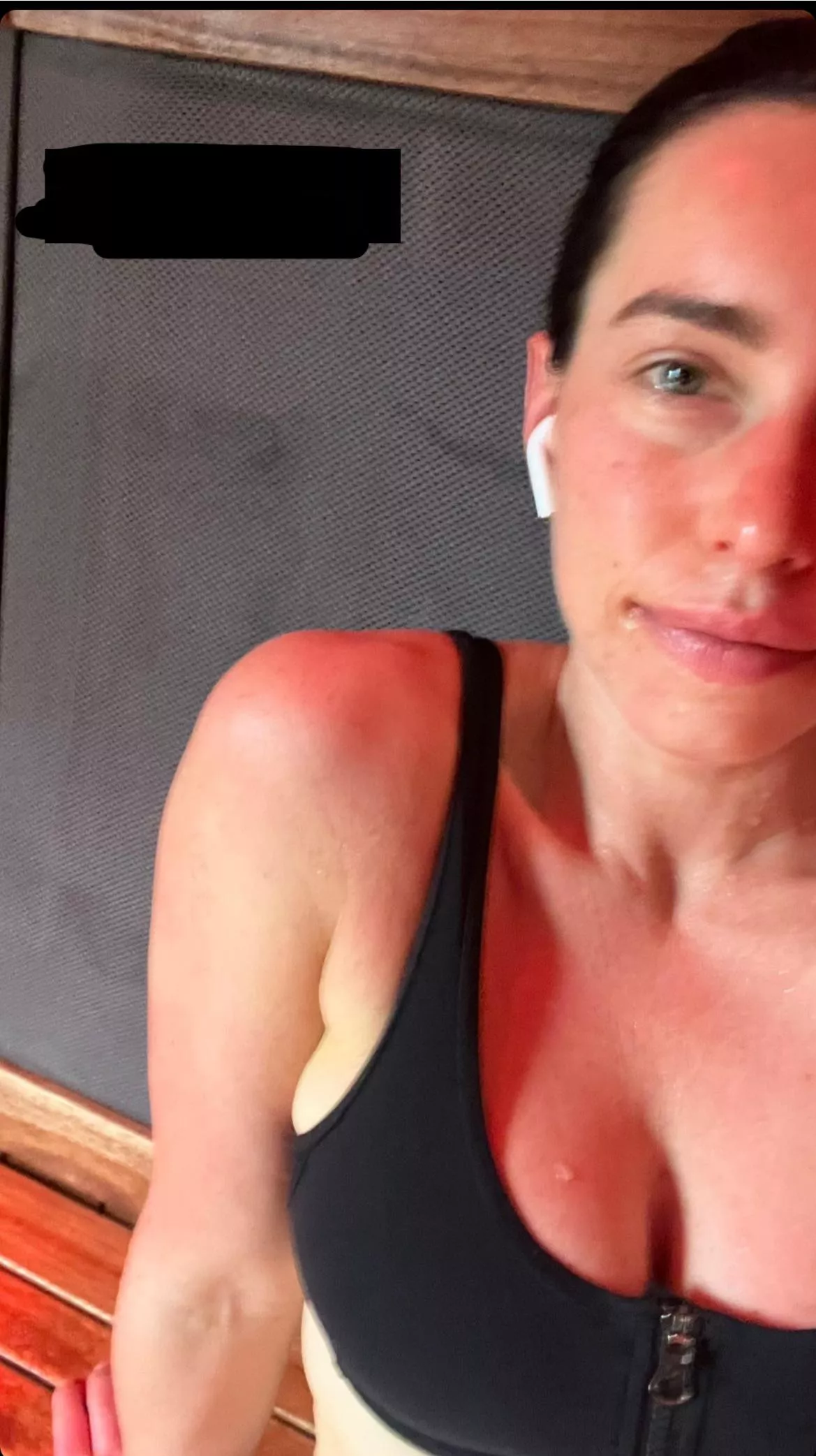 Bursting sweaty mommy