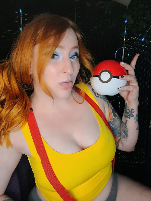 Gym Leader Misty is all grown up and ready [f]or a sexy battle, the loser strips.