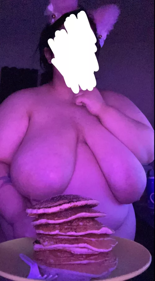 i think i made you a couple too many pancakes sir