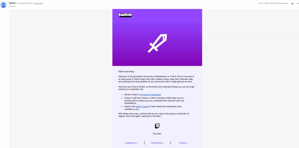 Recently got the email. Tried to see if I am a mod for anyone or no. Nothing came up. Scam or real?