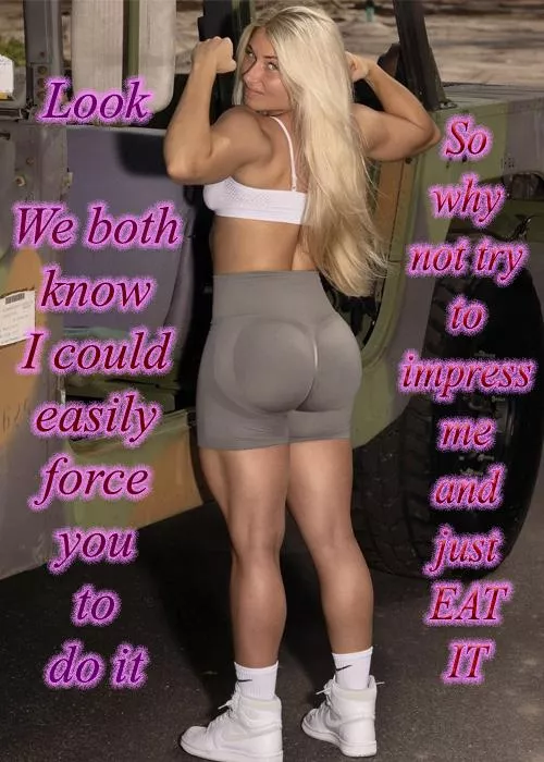 She doesn't want to have to pin you into a self facial. Just do what she says.