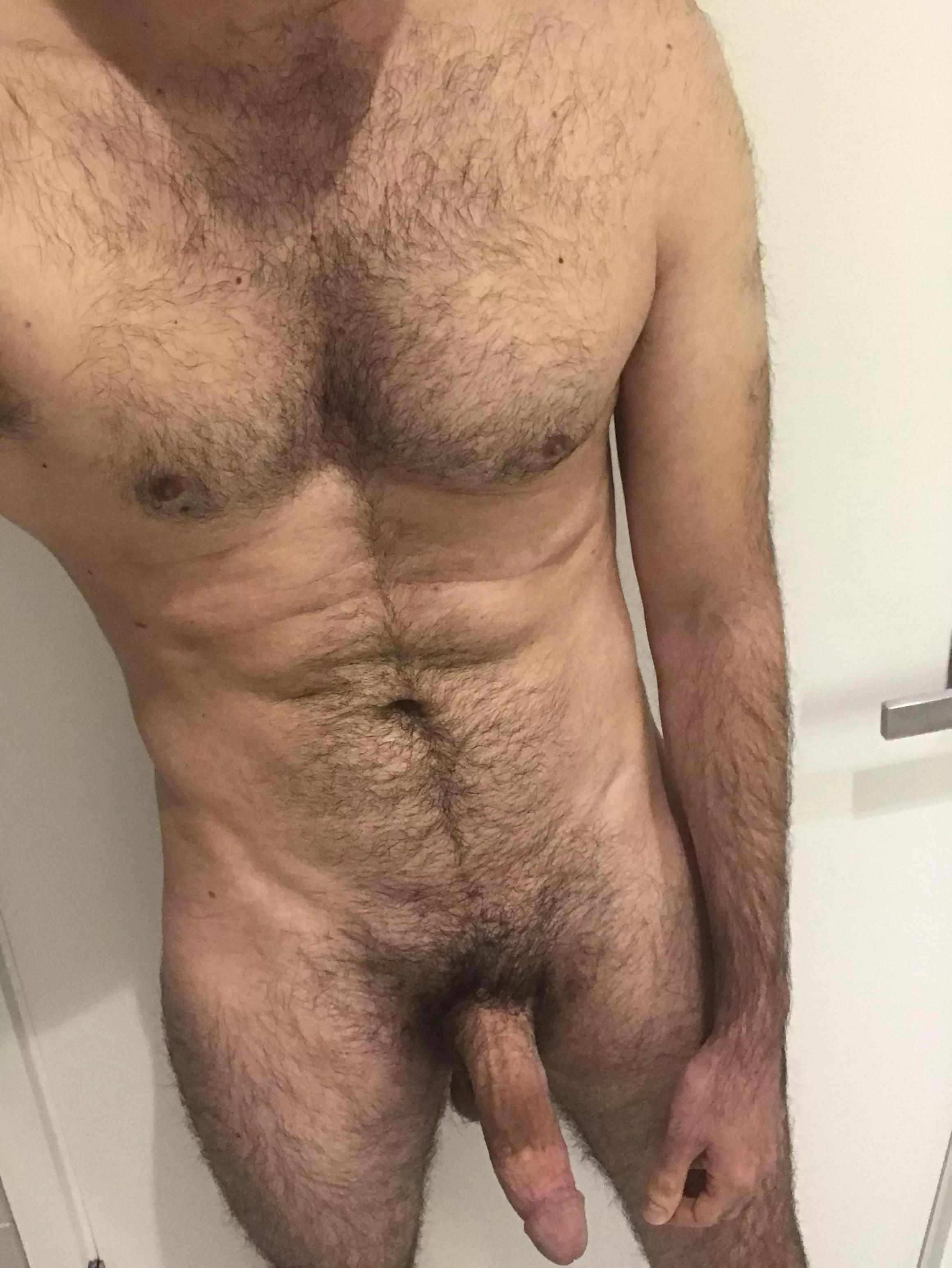 Wear a jockstrap and get between daddy’s (35) legs?