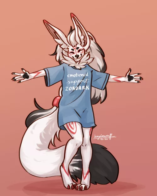 Emotional support Zoroark at your service! (25€ Sketch commission for Renrir on FA)