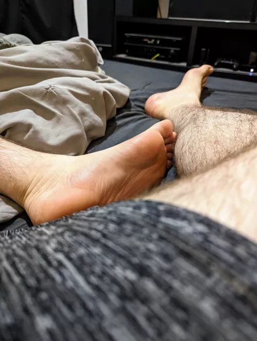 Feet are sore from so much walking yesterday, wish I had someone to rub em