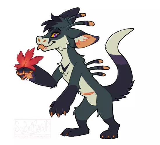 He found a leaf!! 🍁✨