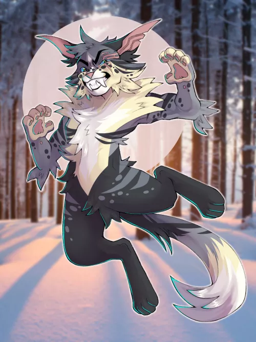 my Sona, but now in anthro so he can hold a gun