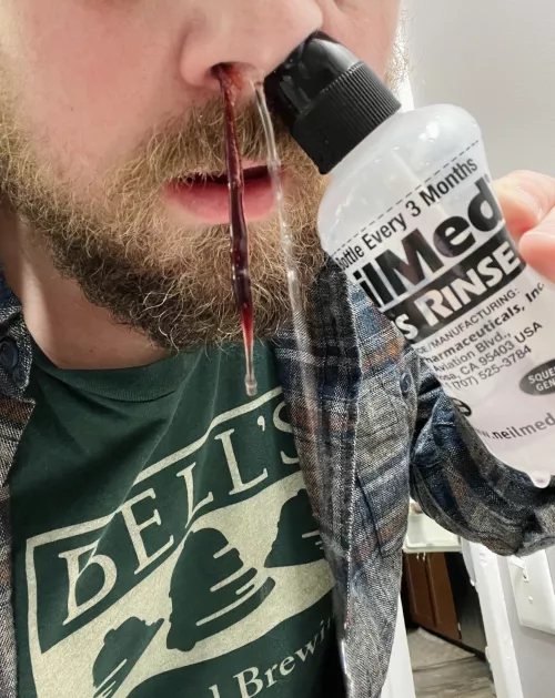 Post-sinus surgery clot cleared out. Felt heavenly.