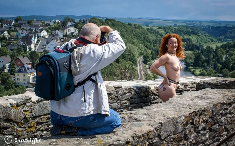 Shooting Dee's chastity belt guerilla-style in a real German castle (2007)