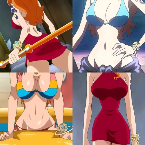 A complex analysis of why I appreciate Nami: her slutty outfits and fan service body