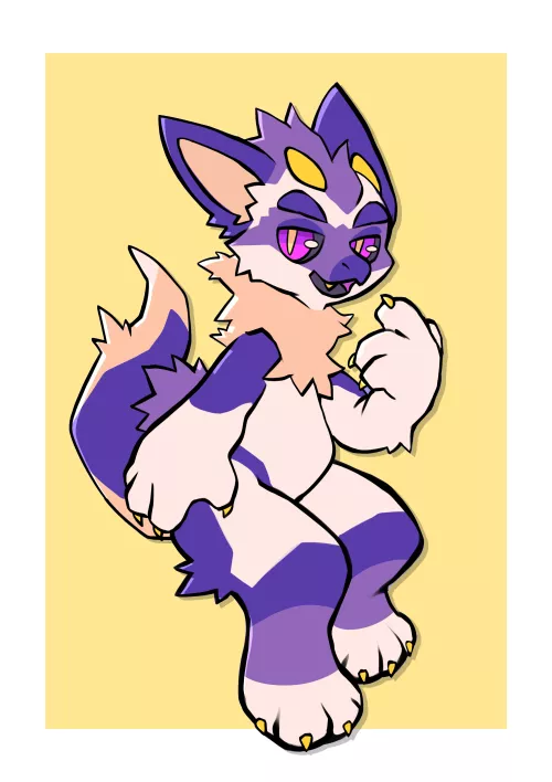 Lil OC I did with my own base, sassy [Art by me]