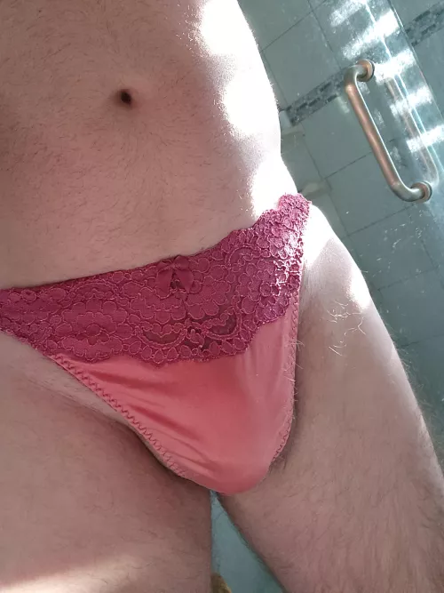 my vintage VS red satin panties