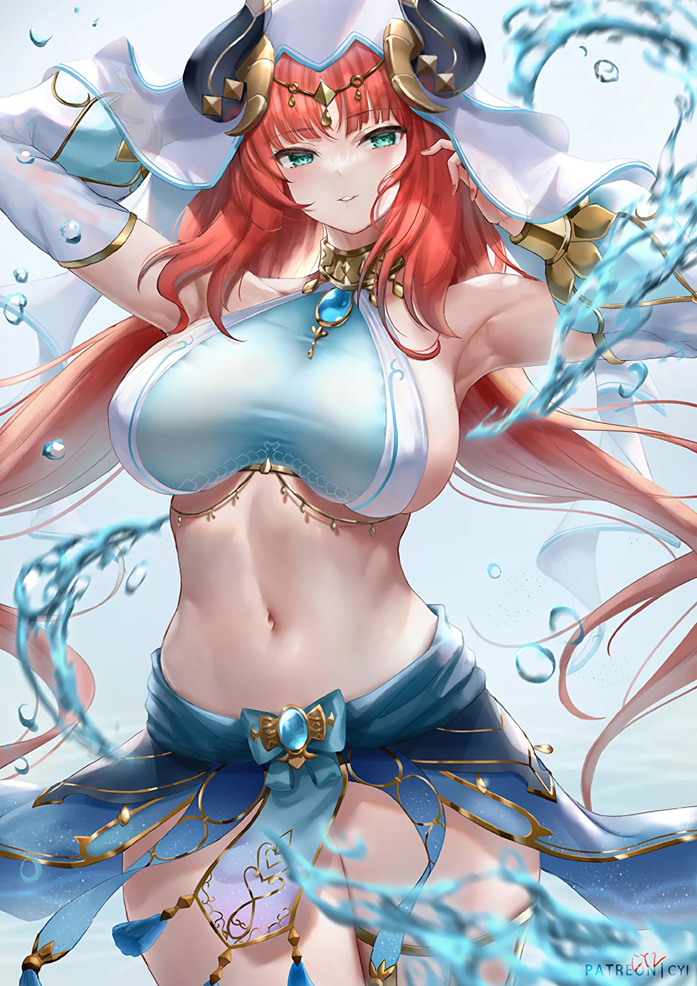 Nilou and water floating (cyicheng) [Genshin Impact]